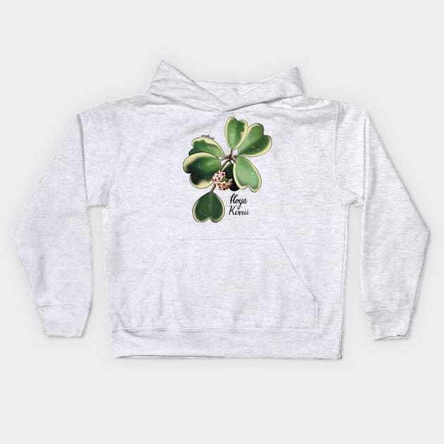 Hoya Kerrii in bloom Kids Hoodie by Wieskunde